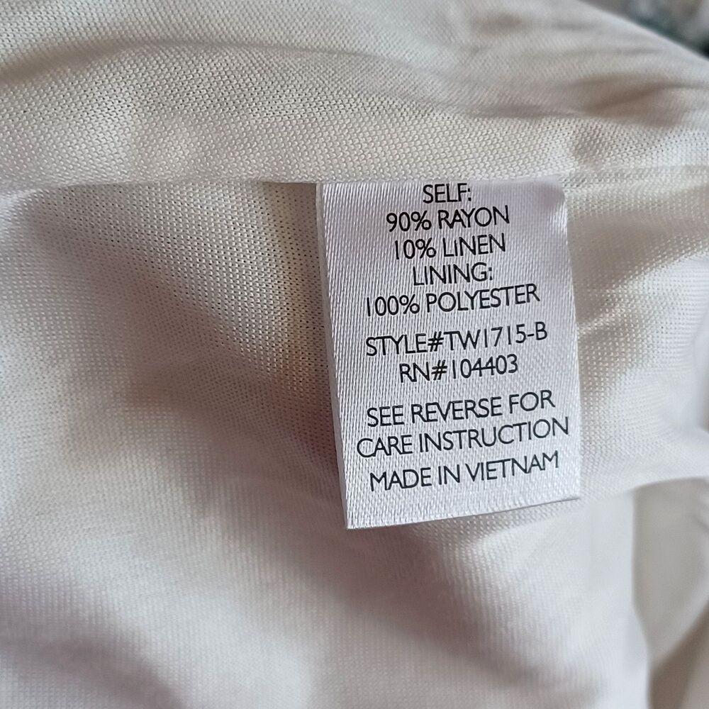 May Design Women’s M Khaki/Cream Striped WideLeg Pull‑On Pants Pockets Lined NWT - Picture 11 of 13